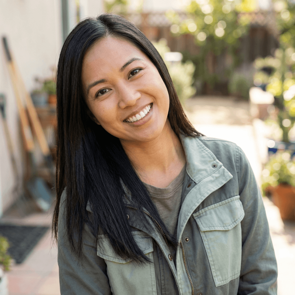 Dana Whitfield, a female homeowner in her late 30s, casual and friendly